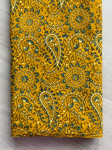 Natural Dyed Ajrakh Handblock Printed Cotton Fabric -34528