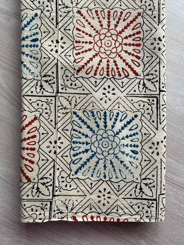 Natural Dyed Ajrakh Handblock Printed Cotton Fabric -34530