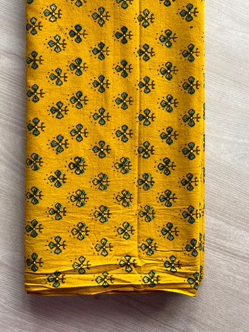 Natural Dyed Ajrakh Handblock Printed Cotton Fabric -34539