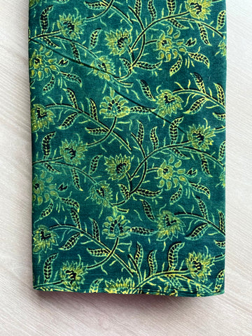 Natural Dyed Ajrakh Handblock Printed Cotton Fabric -34544