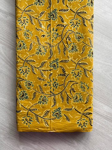 Natural Dyed Ajrakh Handblock Printed Cotton Fabric -34545