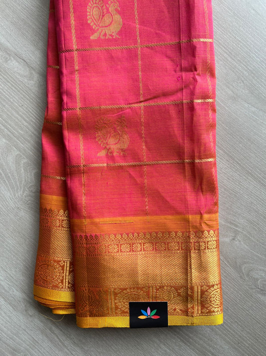 Mayil Chakram Handloom Silk Cotton Saree - 27944