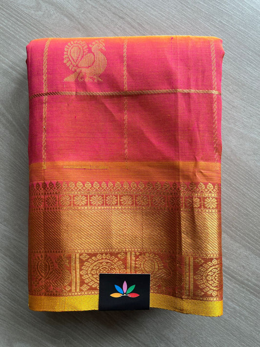 Mayil Chakram Handloom Silk Cotton Saree - 27944