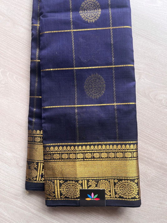 Mayil Chakram Handloom Silk Cotton Saree - 27948