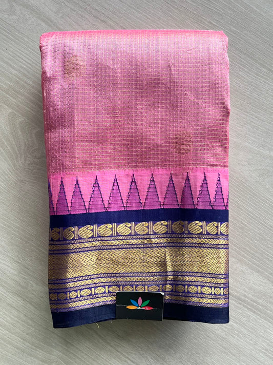 Vaira Oosi Butta Korvai Silk Cotton Saree - 27956