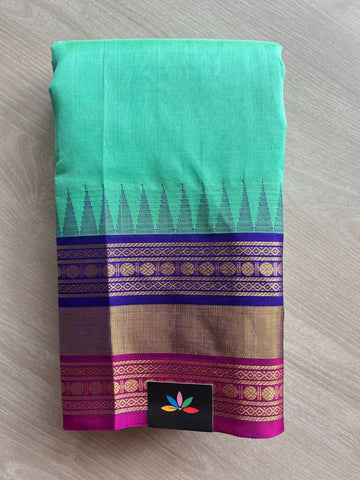 Temple Korvai Border Silk Cotton Saree- 27958