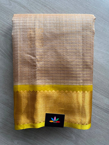 Zari Check Butta Handloom Silk Cotton Saree - 33266