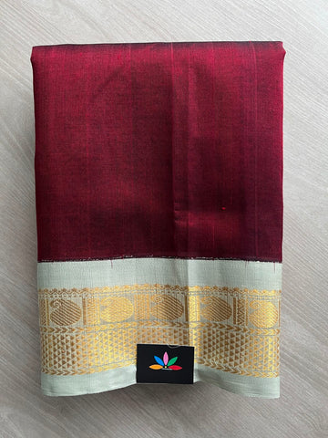 Korvai Border Handloom  Silk Cotton Saree - 33268