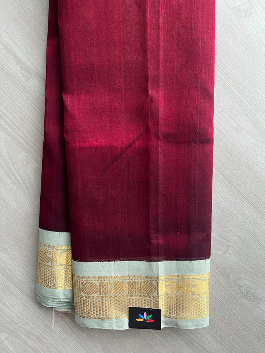 Korvai Border Handloom  Silk Cotton Saree - 33268