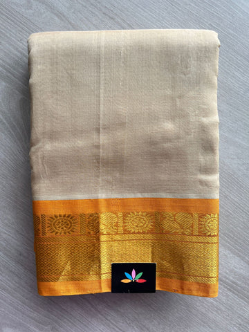 Light Beige with Contrast Korvai Border-24165