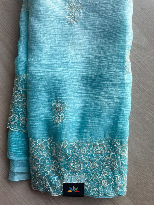 Gradient Designer Semi Organza Saree-23378