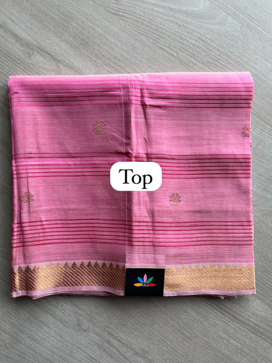 All Over Butta Mangalagiri Silk Cotton 3 Piece Unstitched Suit Set - 33255