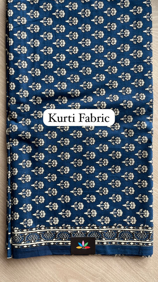 Hand Block Printed Cotton 3 Piece Unstitched Suit Set with Cotton Duppata -24594