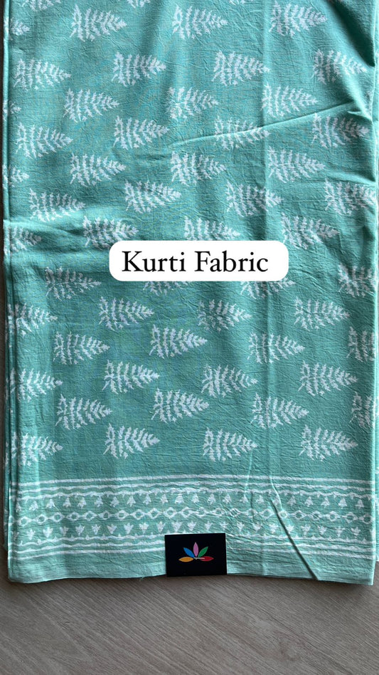 Hand Block Printed Cotton 3 Piece Unstitched Suit Set with Cotton Duppata -24605