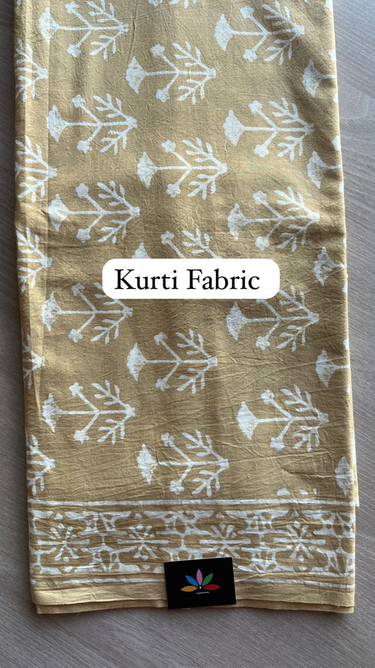 Hand Block Printed Cotton 3 Piece Unstitched Suit Set with Cotton Duppata -24607