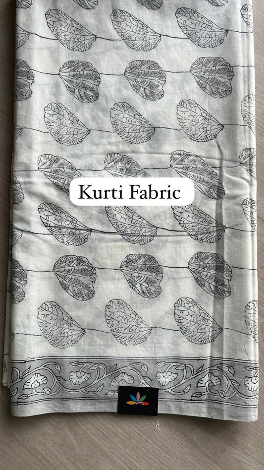 Hand Block Printed Cotton Suit with Kota Duppata -24666