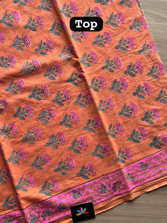 Handblock Block Printed Mul Cotton Suit Set with Kota Duppata -14274