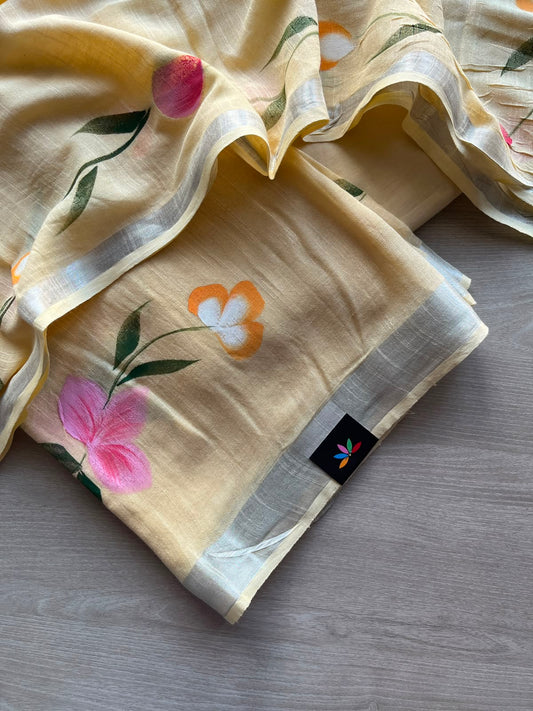 Linen Cotton Unstitched Suit Set with Cotton Duppata - 35186