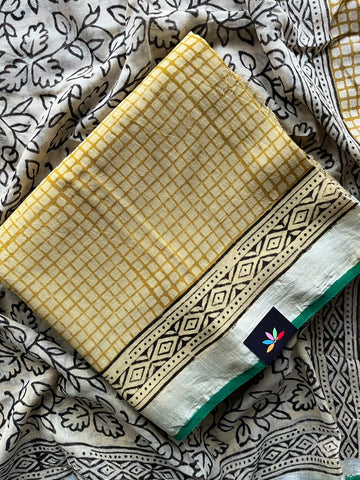 Linen Cotton Unstitched Suit Set with Cotton Duppata - 35953