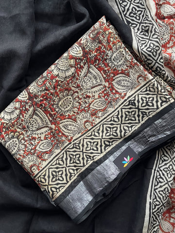 Linen Cotton Unstitched Suit Set with Cotton Duppata - 35954