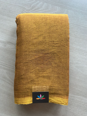 Plain Feather Light Mul Cotton Saree (Without blouse) - 33008