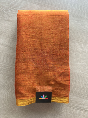 Plain Feather Light Mul Cotton Saree (Without blouse) - 33005