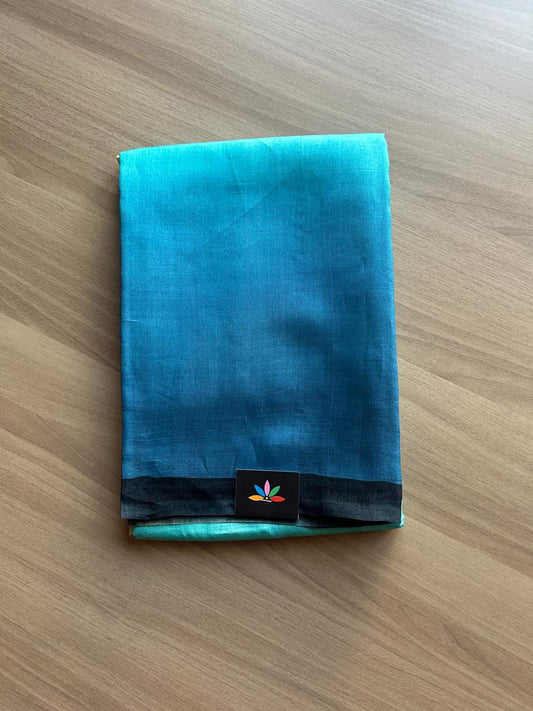 Gradient Desi Tussar Saree with Hand Painted Krishna Pallu - 23332