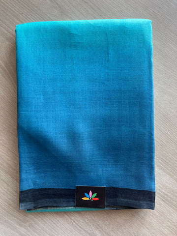 Gradient Desi Tussar Saree with Hand Painted Krishna Pallu - 23332