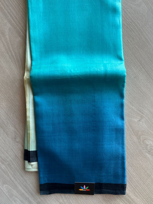 Gradient Desi Tussar Saree with Hand Painted Krishna Pallu - 23332